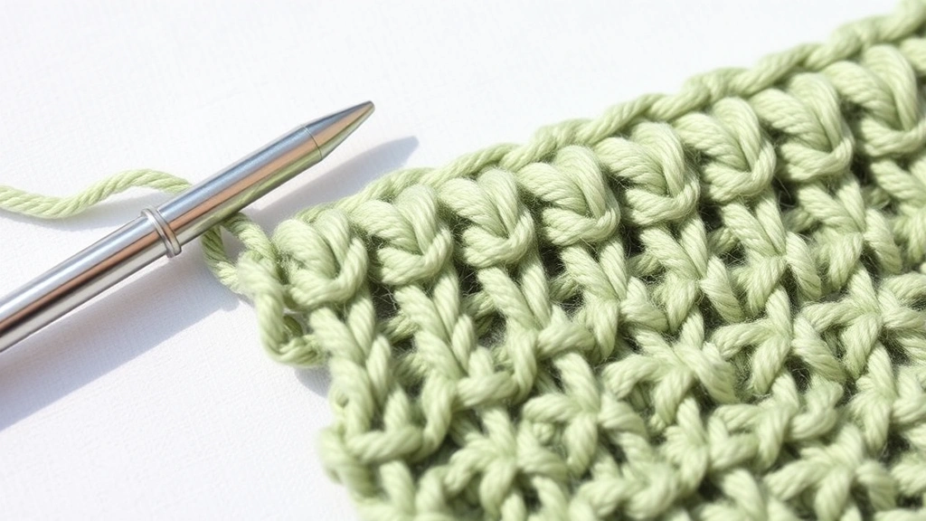 Close-up of beautiful shell stitch border being worked in sage green yarn, silver aluminum hook visible, textured blanket edge showing dimensional stitchwork, bright daylight
